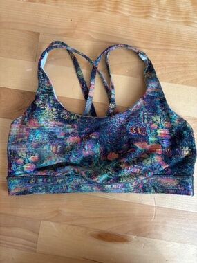 Lululemon Energy Bra Glitch Tapestry Starlight Multi Strappy Sports Bra - Rare